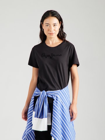 Pepe Jeans Tričko - Čierna: predná strana