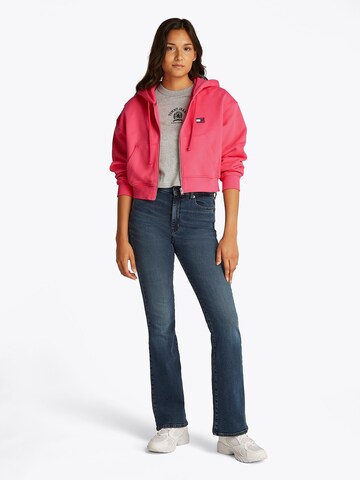 Tommy Jeans - Casaco em moletão em vermelho