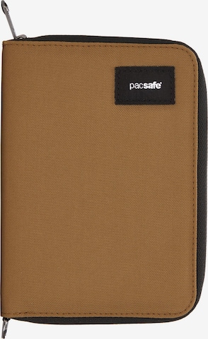 Pacsafe Wallet in Brown: front