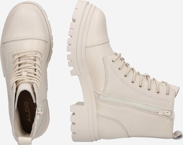 ALDO Lace-Up Ankle Boots in White