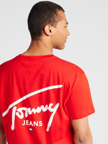 Tommy Jeans Tričko – červená