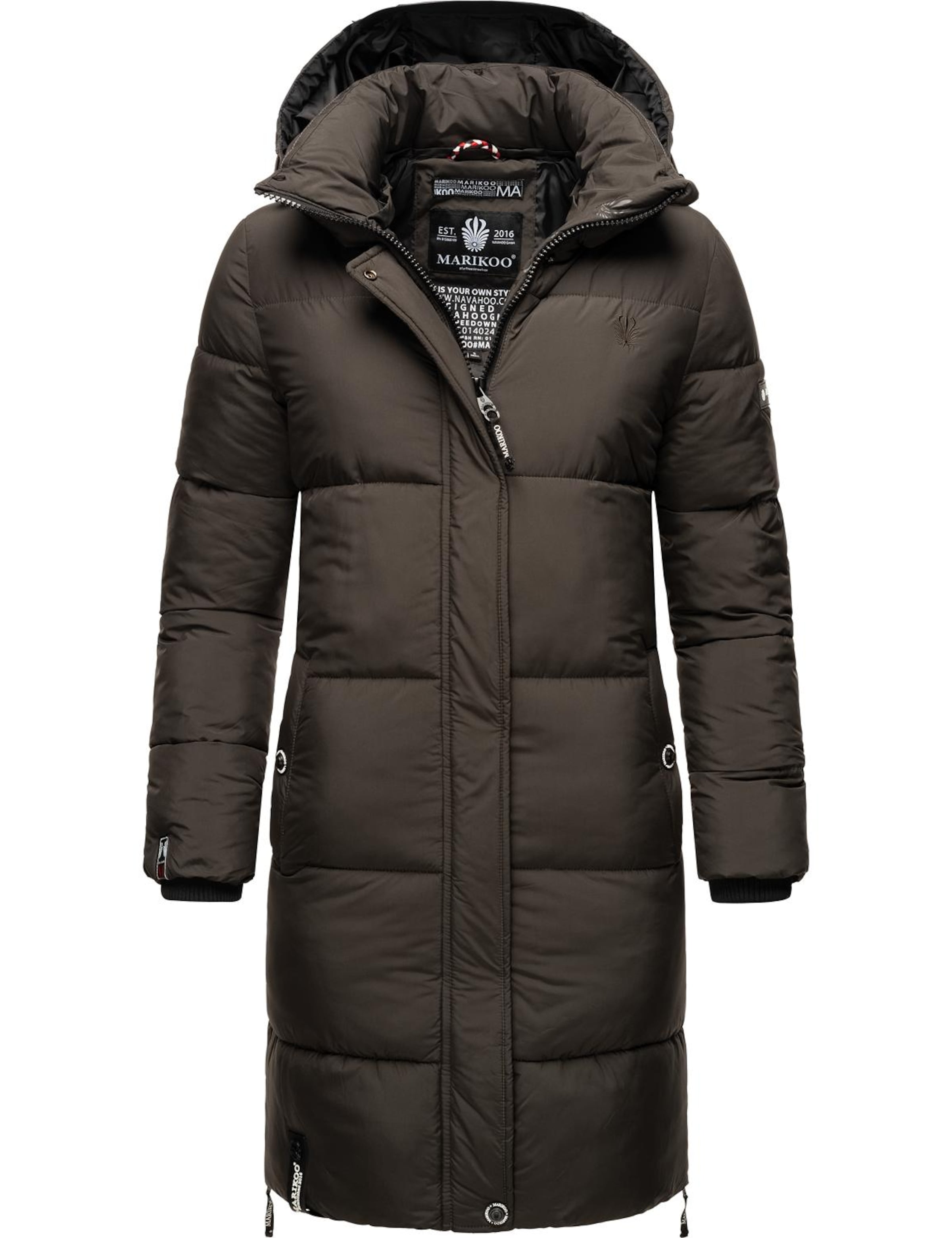MARIKOO Зимнее пальто в Серый