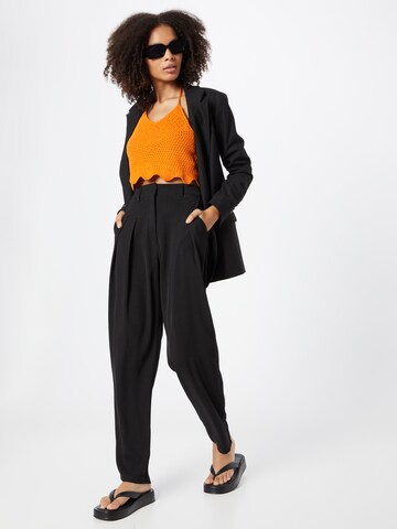 Nasty Gal Loose fit Pleat-Front Pants in Black