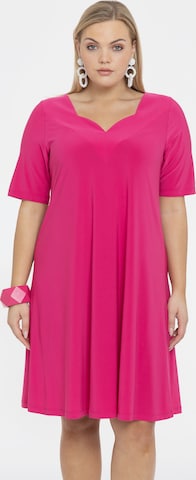 Yoek Dress 'Dolce' in Pink: front