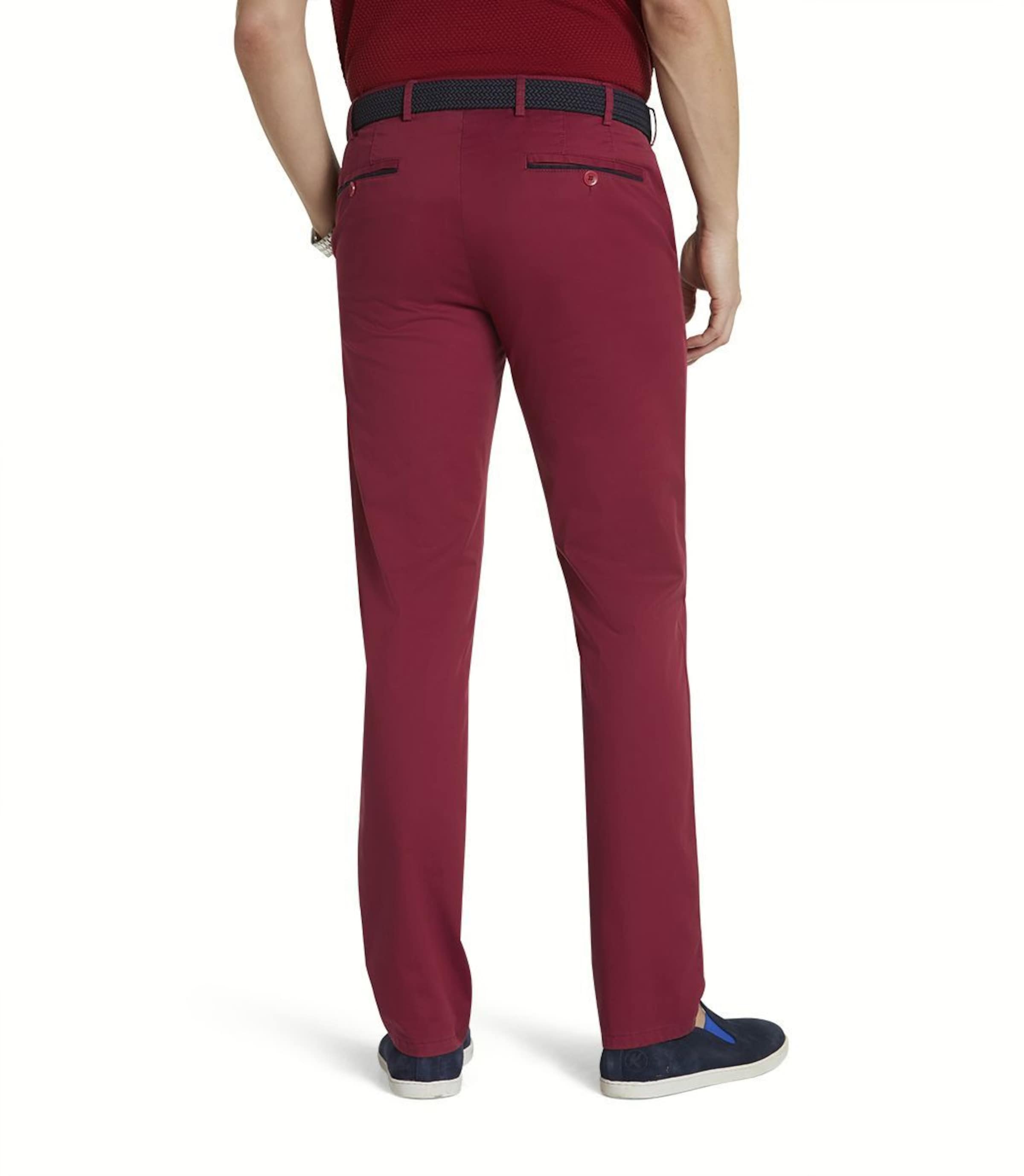 MEYER Regular Chino trousers 'Oslo' in Red