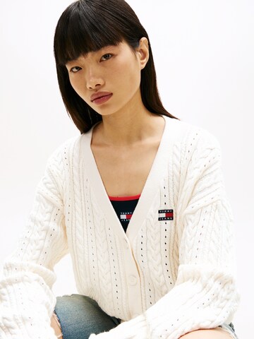 balta Tommy Jeans Kardiganas