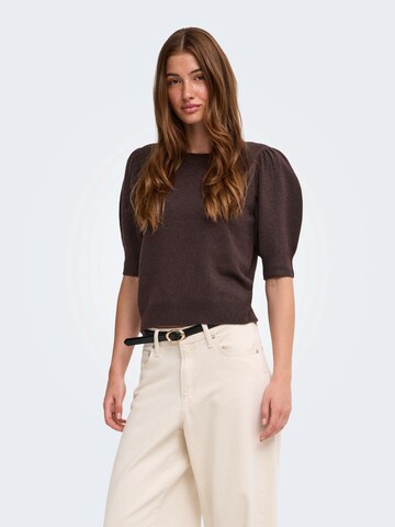 Pull-over 'ONLRica' ONLY en marron : devant