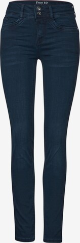 STREET ONE Slimfit Jeans 'York' in Blauw: voorkant