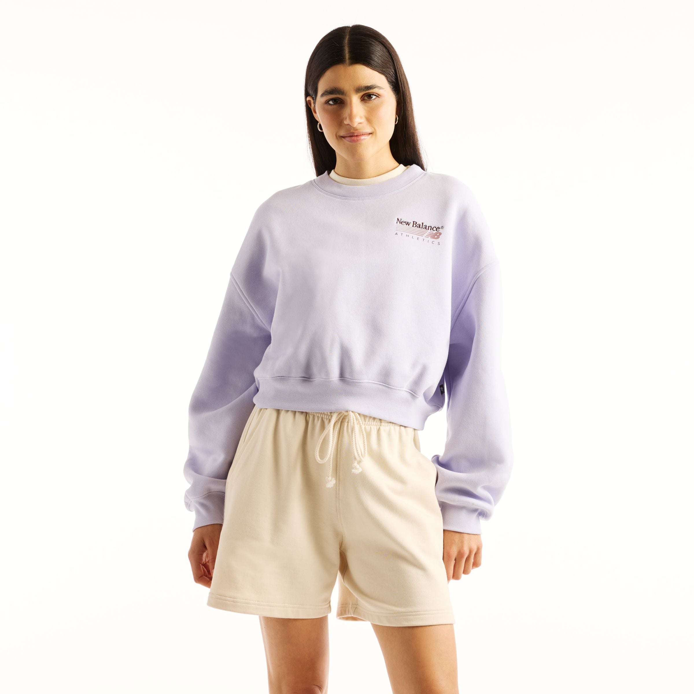 Felpa 'Trackside Fleece' di new balance in lilla