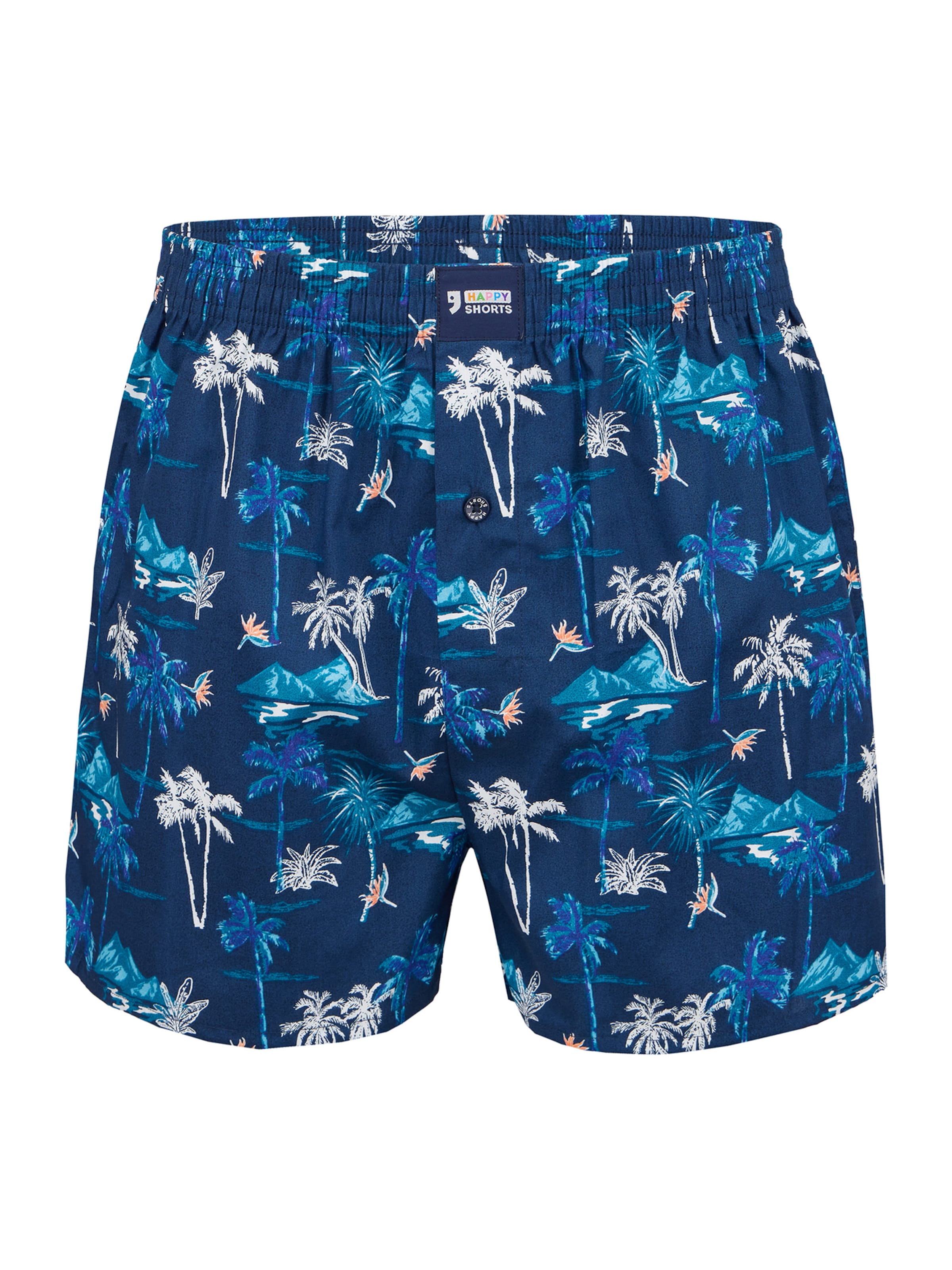 Boxers ' Motives ' Happy Shorts en bleu : devant