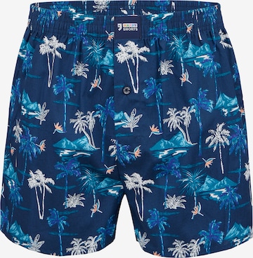 Happy Shorts Boxershorts ' Motives ' in Blauw: voorkant