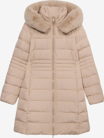 Giacca invernale di oltre in beige: frontale