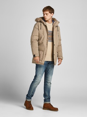 JACK & JONES Winterparka in Beige