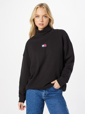 Tommy Jeans Sweatshirt in Black: front