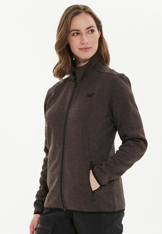 Whistler Athletic Fleece Jacket 'Maleo' in Brown: front