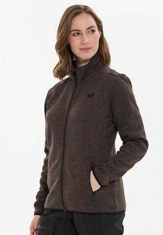 Whistler Functionele fleece jas 'Maleo' in Bruin: voorkant