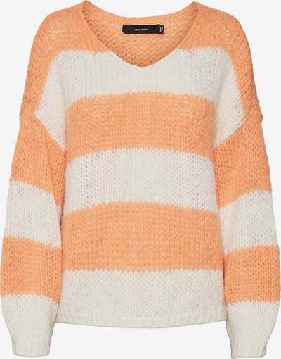 VERO MODA Pullover 'ERIN' in orange / weiß, Produktansicht