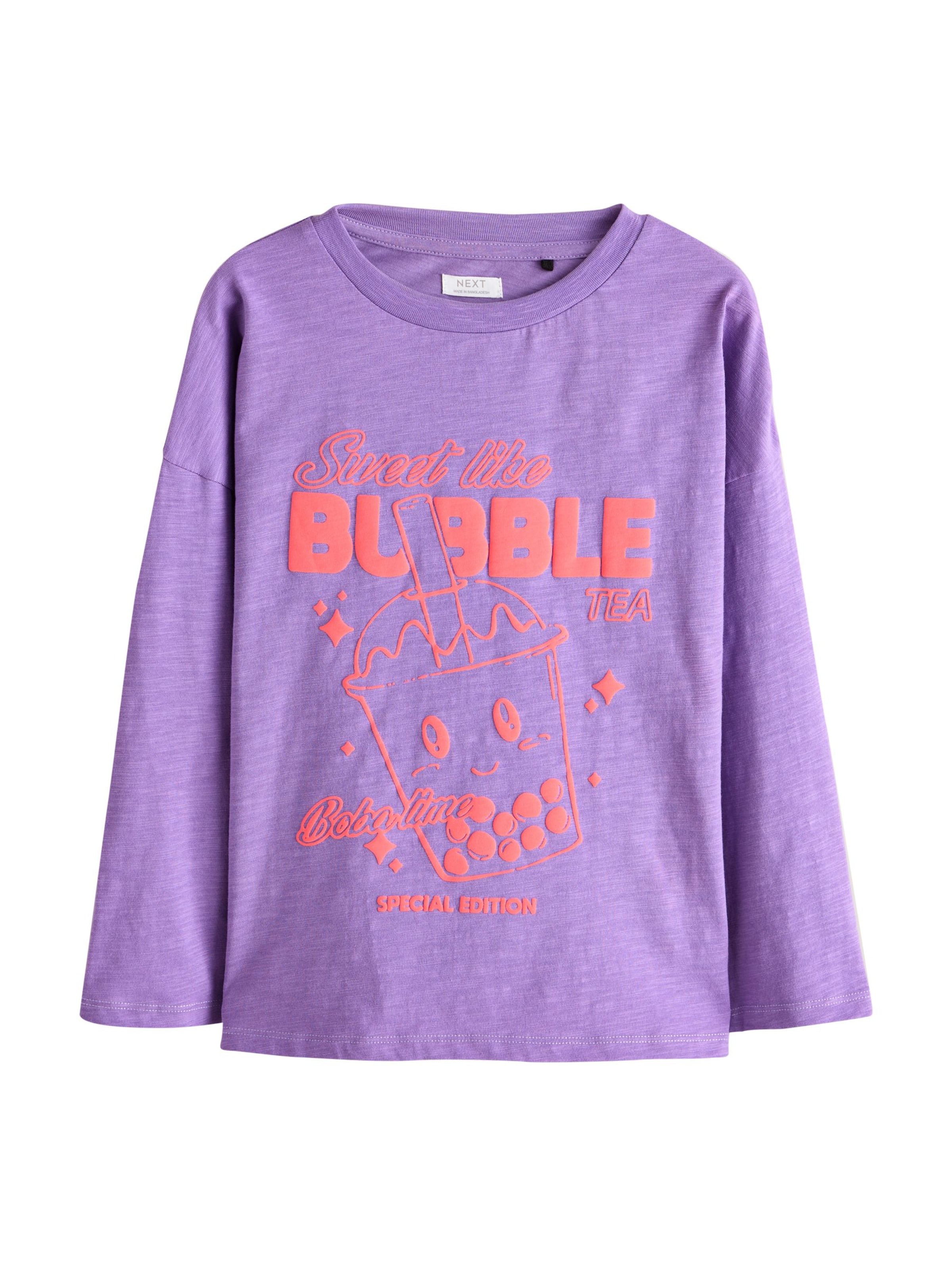 T-Shirt Next en violet : devant