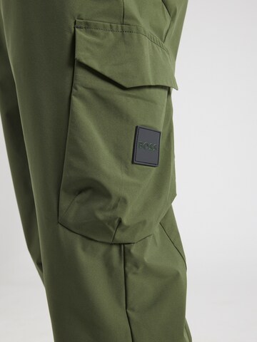 Effilé Pantalon cargo 'Urbanex' BOSS en vert