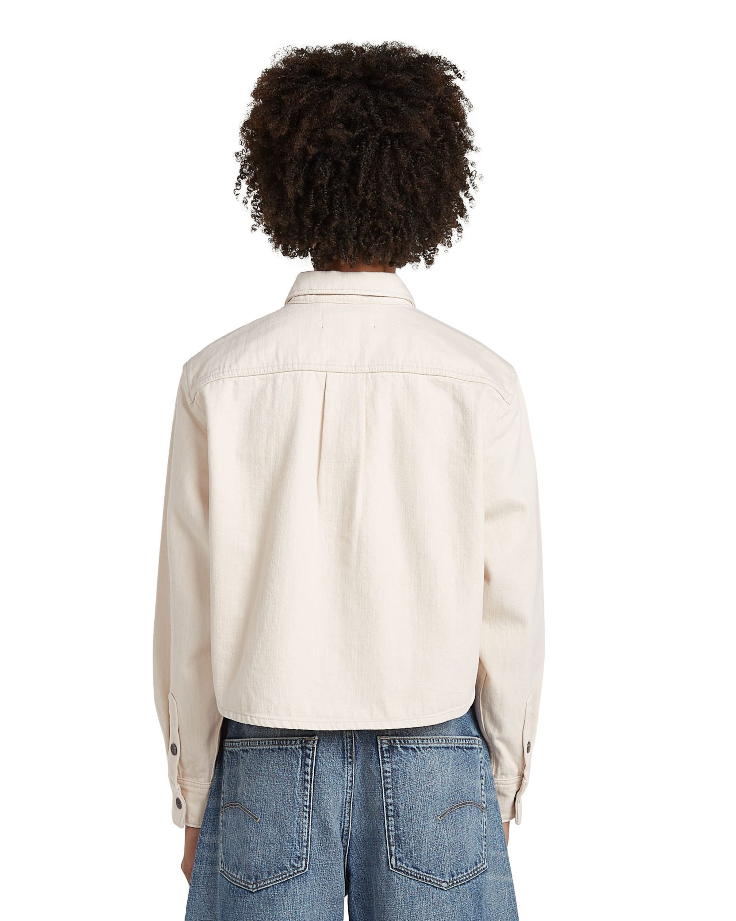 G-STAR Tussenparka 'Boxy Relaxed Overshirt' in Wit