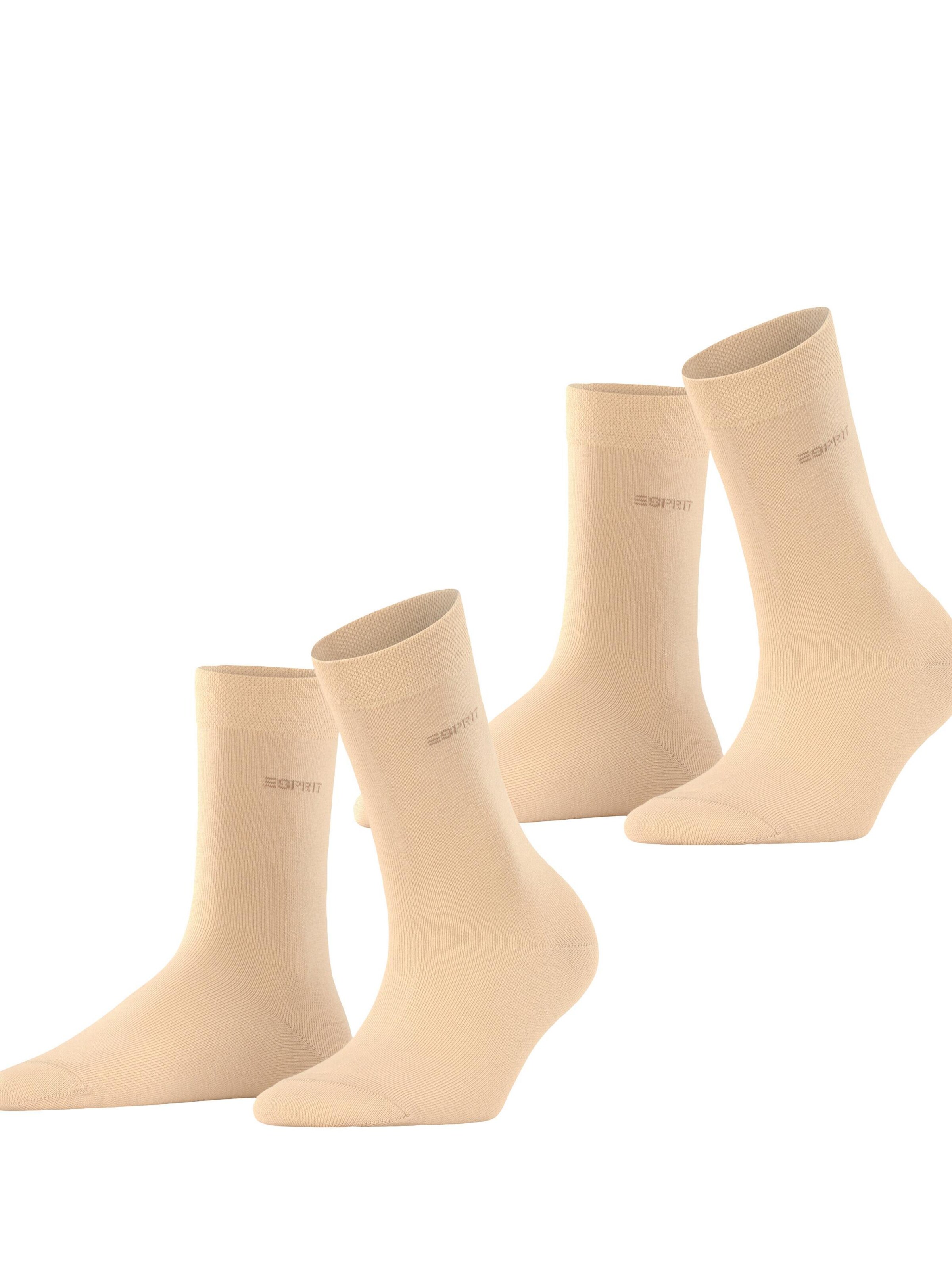 ESPRIT Socken 'Basic Easy 2-Pack'‌‌‌‌ in Beige: Vorderseite