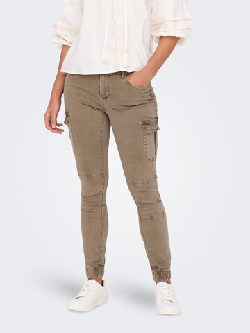 ONLY Slim fit Cargo trousers 'MISSOURI' in Brown: front