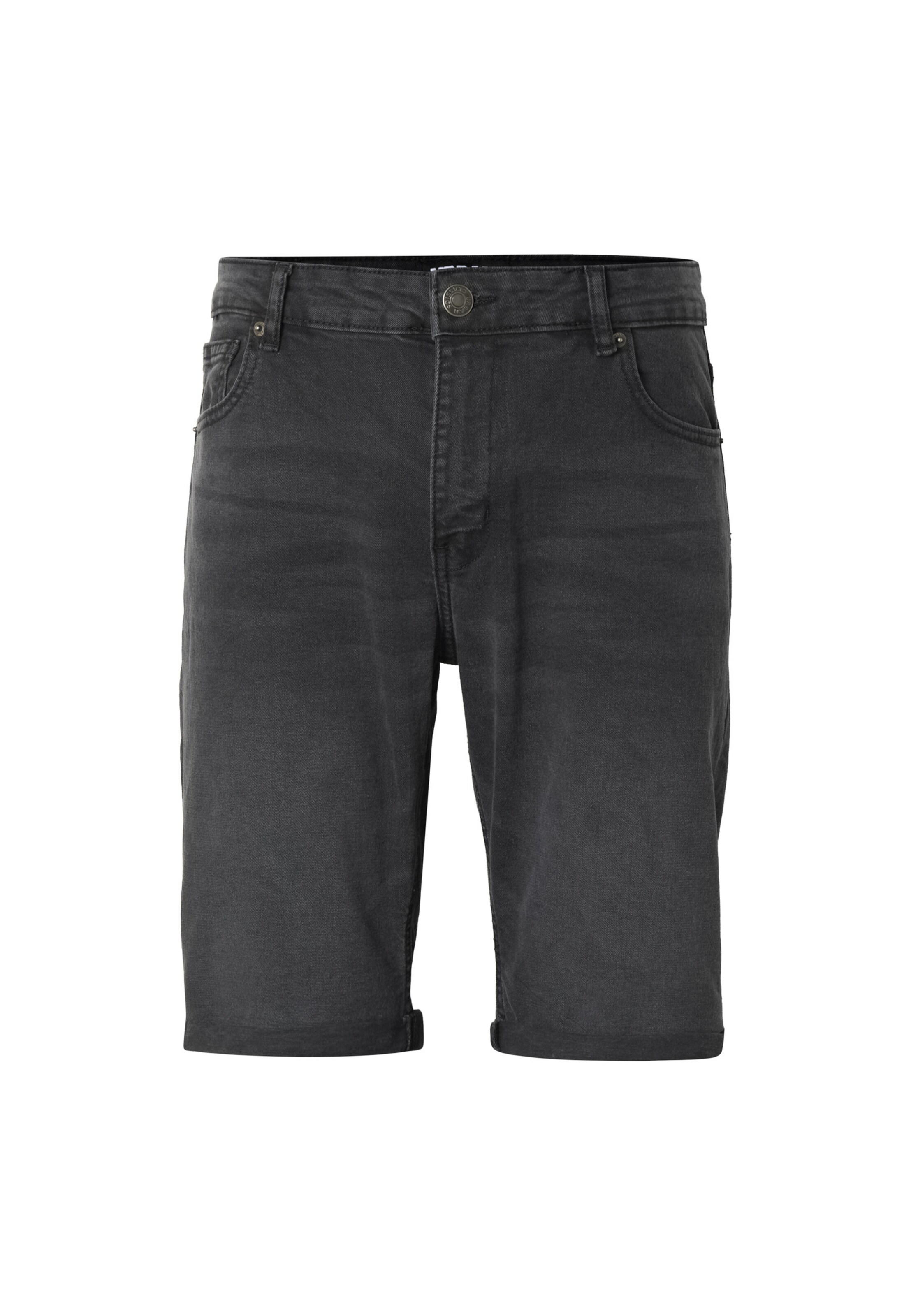 Urban Classics Slimfit Džíny – černá: přední strana
