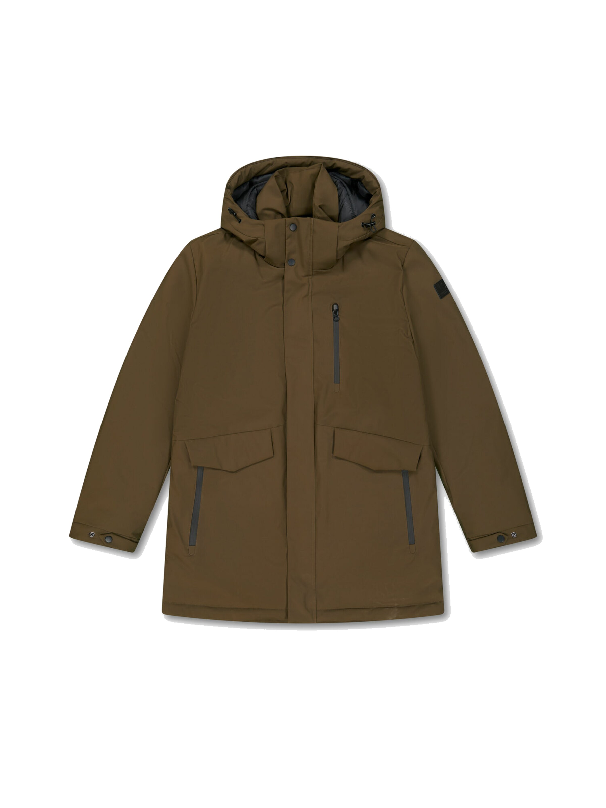 Le Temps Des Cerises Winterparka 'ORVA' in Bruin: voorkant