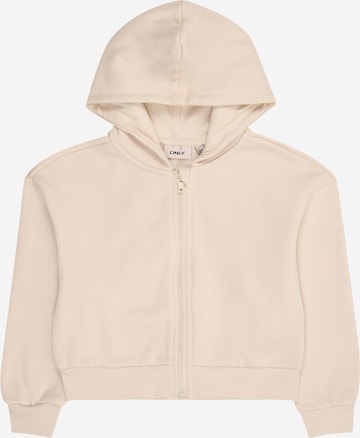 ONLY GIRLS - Sudadera con cremallera 'KOGFave' en gris: frente