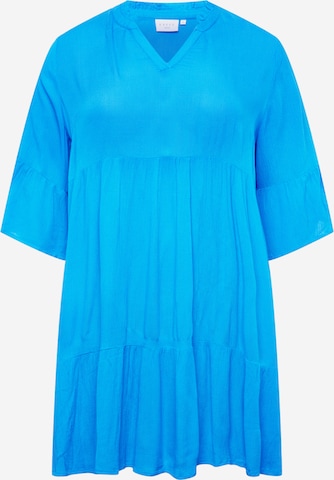 KAFFE CURVE فستان 'Mariana' بلون أزرق: الأمام