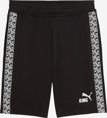 PUMA Regular Urheiluhousut 'TeamKING' värissä musta: etupuoli