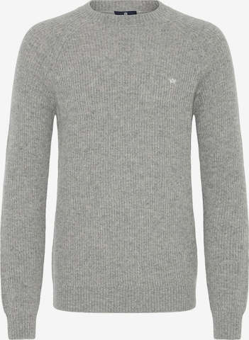 Kronstadt Sweater ' KSDoors O-neck ' in Grey: front