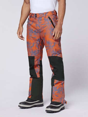 CHIEMSEE Regular Workout Pants in Orange: front