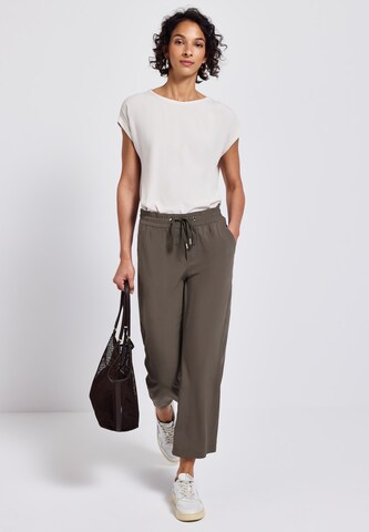 STREET ONE Wide leg Pants 'Emee' in Brown