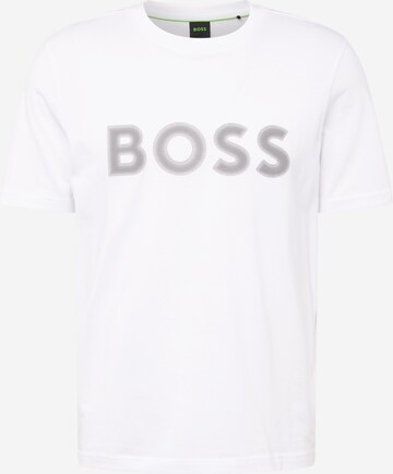 T-Shirt BOSS en blanc : devant