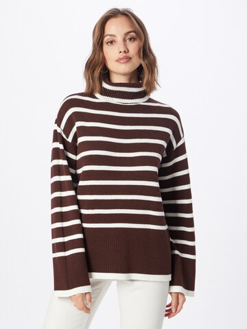PIECES Pullover 'HIRA' i brun: forside