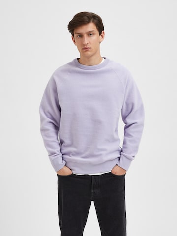 Sweat-shirt 'Karl' SELECTED HOMME en violet : devant