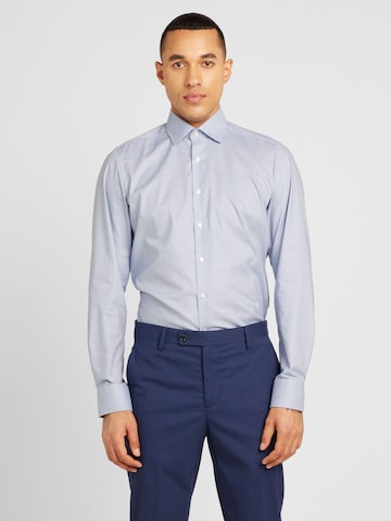 OLYMP - Ajuste estrecho Camisa de negocios en azul: frente