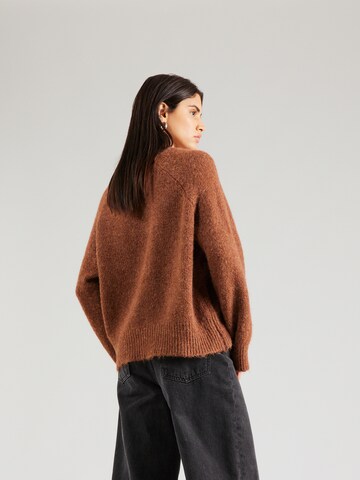 VERO MODA Sweater 'Henley' in Brown