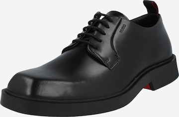 HUGO - Zapatos con cordón 'Iker_Derb_lt' en negro: frente