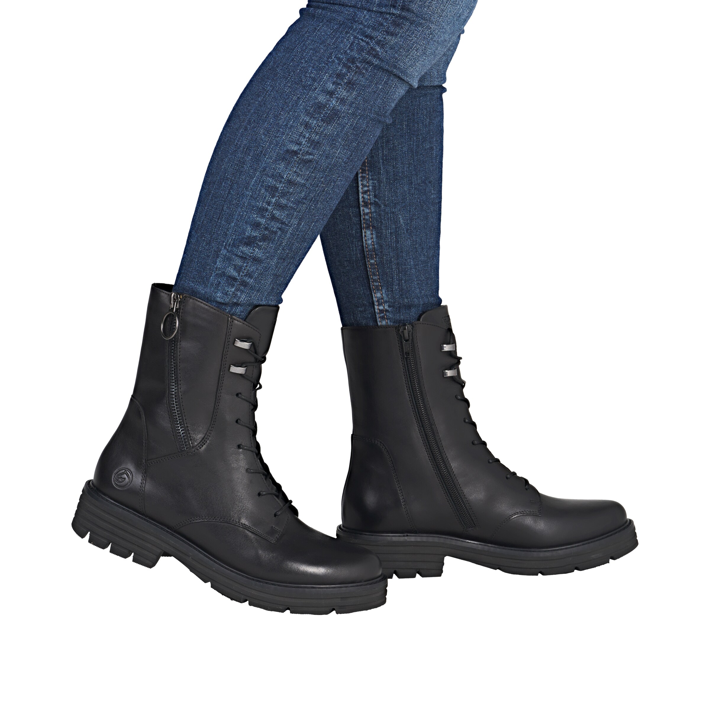Bottines à lacets REMONTE en noir