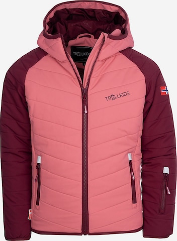 TROLLKIDS Outdoor jacket 'MYRKDALEN' in Pink: front