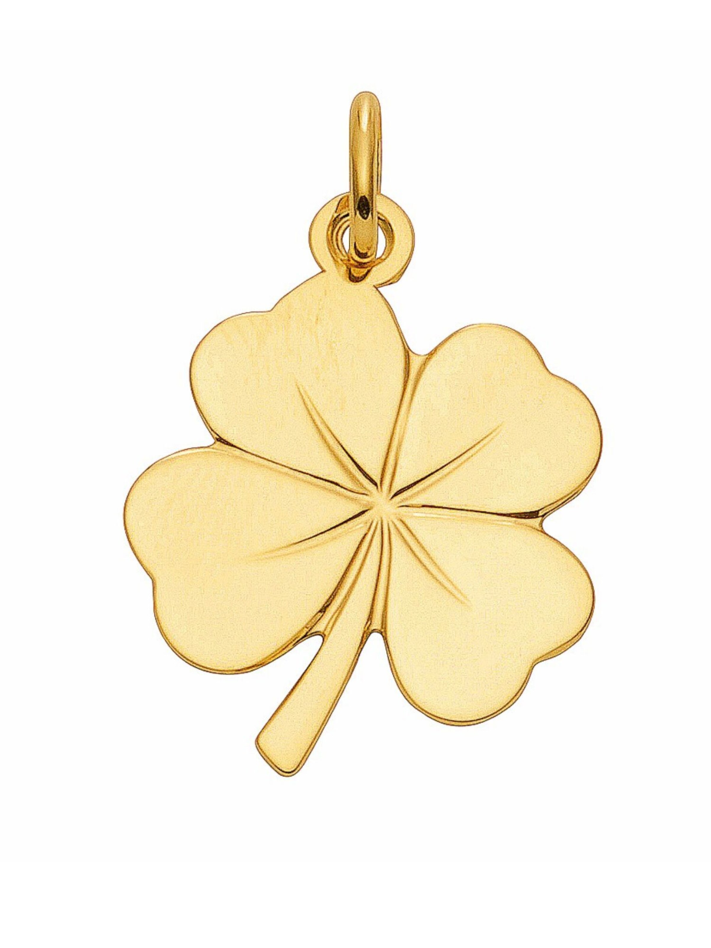 Adelia´s Anhänger 'Kleeblatt' in Gold: Vorderseite