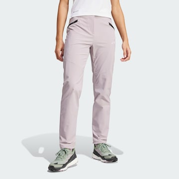 ADIDAS TERREX Regular Outdoor Pants 'Xperior' in Purple: front