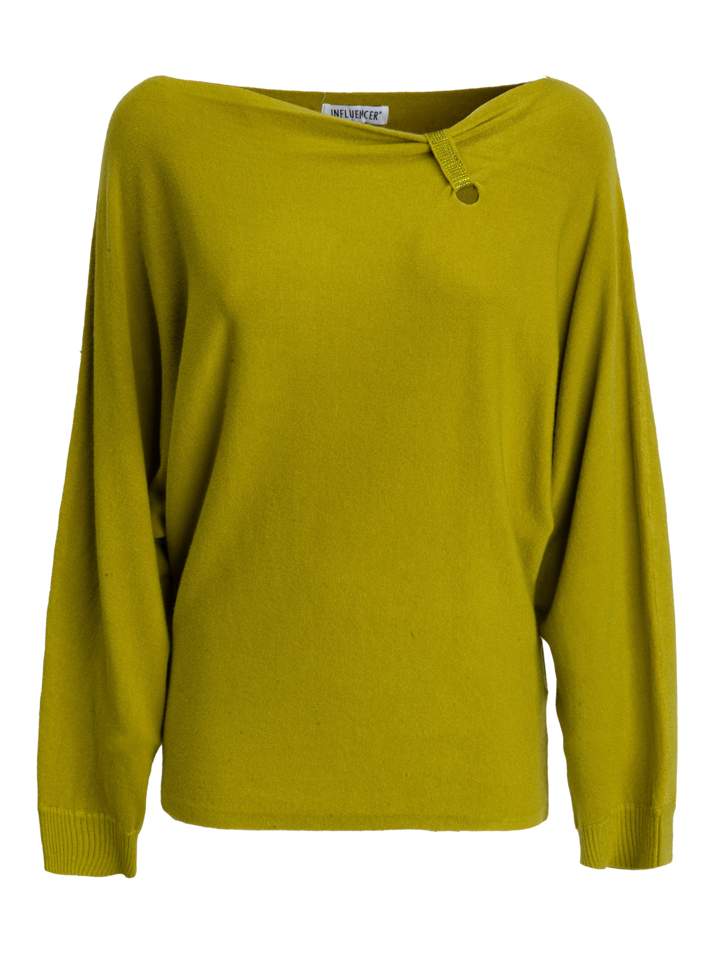 Influencer Pullover in Grün: Vorderseite