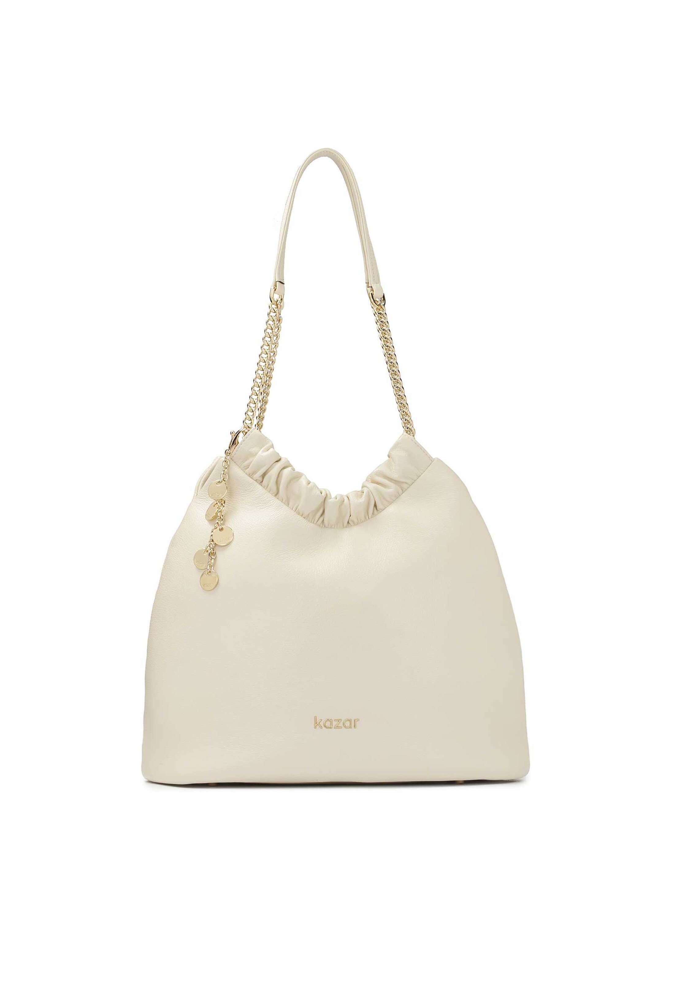 Kazar Τσάντα ώμου σε μπεζ: μπροστά