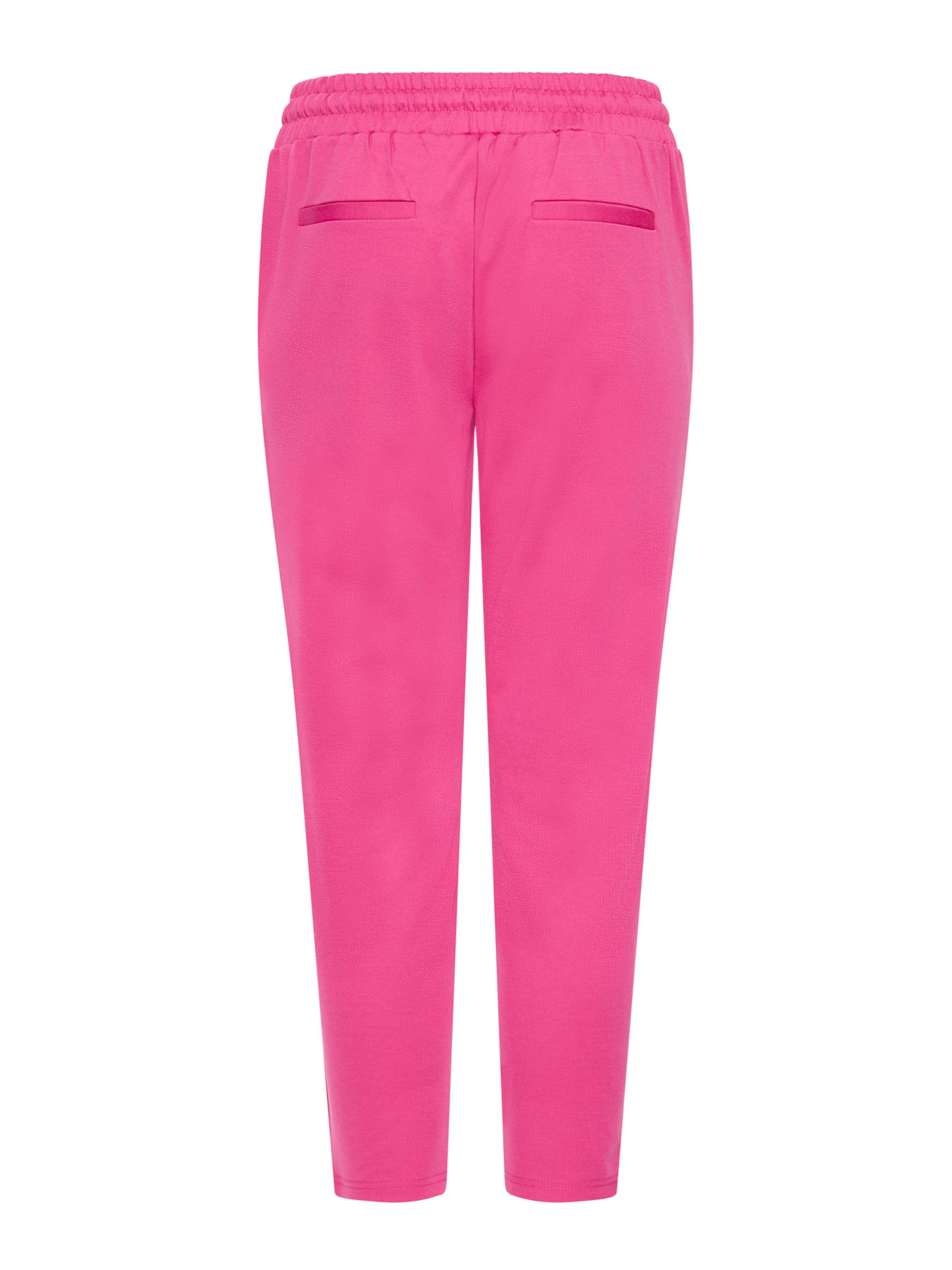 ICHI Tapered Pleat-Front Pants 'IHKATE' in Pink