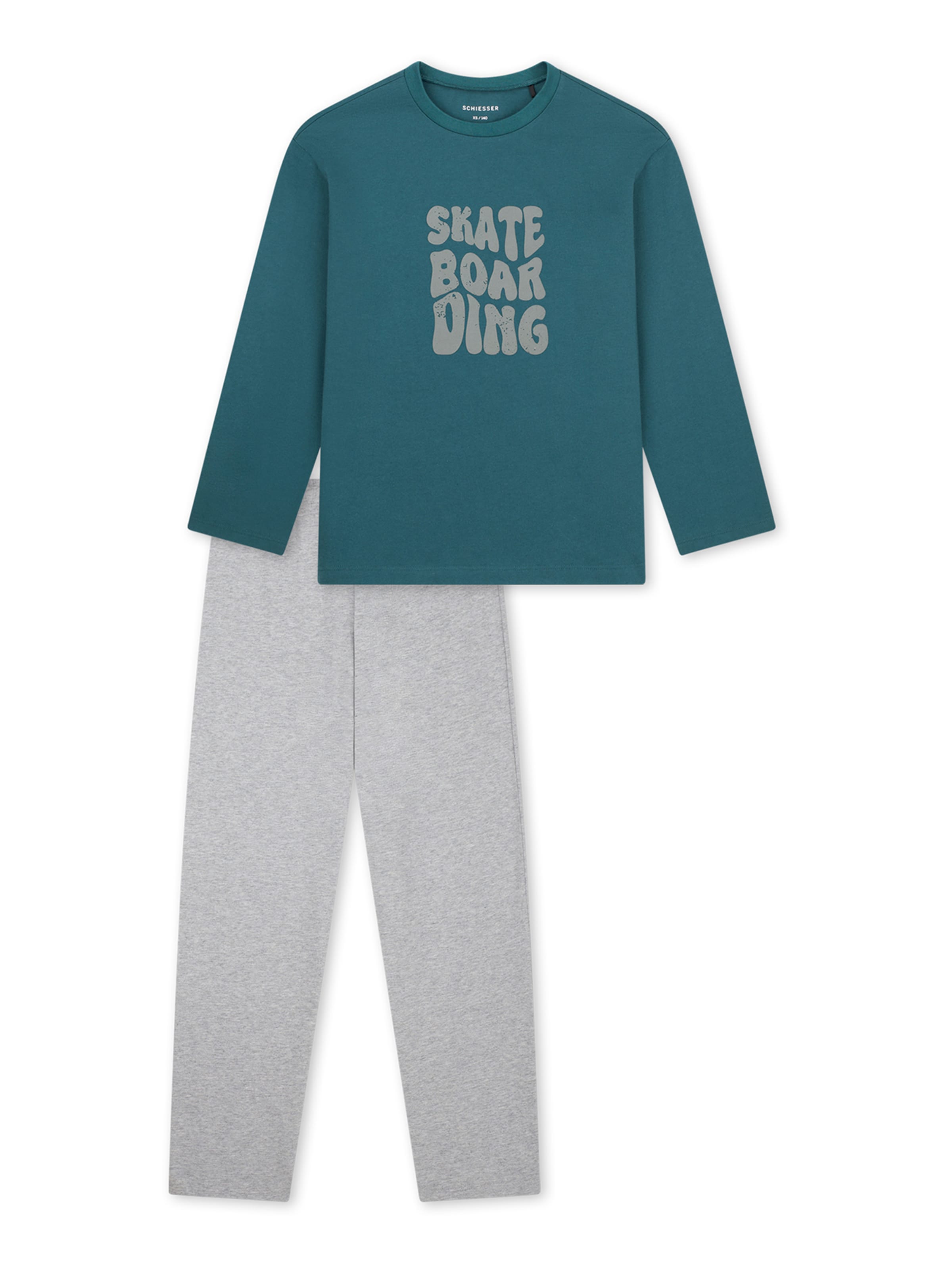 Pyjama ' Nightwear ' SCHIESSER en gris : devant