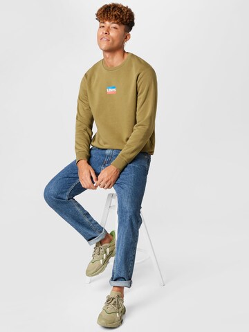 LEVI'S ®Sweater majica 'Graphic Crew' - zelena boja