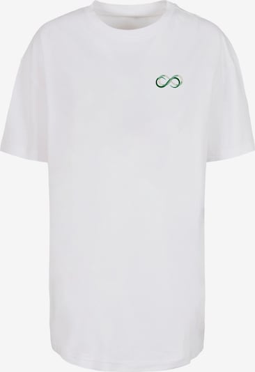 Merchcode T-shirt oversize 'Unlimited Edition' en beige / vert clair / vert foncé / blanc, Vue avec produit